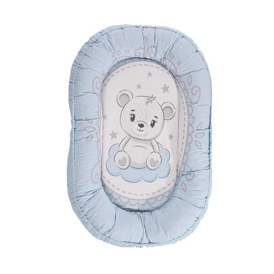 Baby Nest Lorelli Little Bear Grey, Bumbac, 92x58 cm - Little Bear Blue [ps:0db66c2f-602d-44a8-90aa-6af3846db69e]