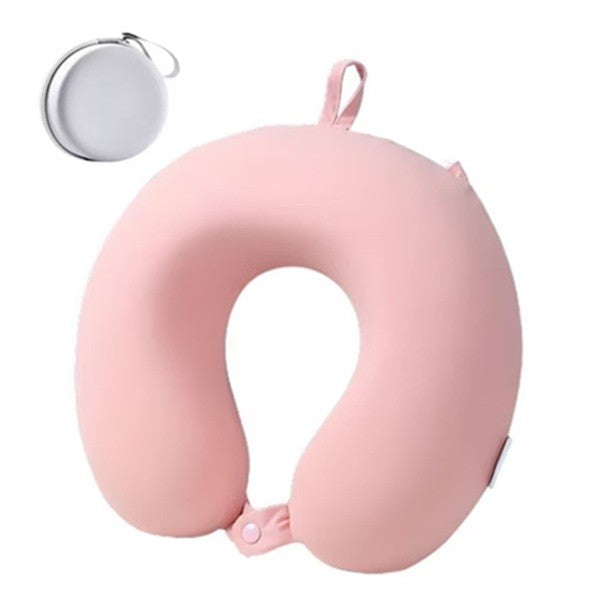 Perna de Calatorie Flippy cu Spuma cu Memorie, Gri - Roz [ps:d016bdfa-5538-41c0-8c78-07bc24044527]