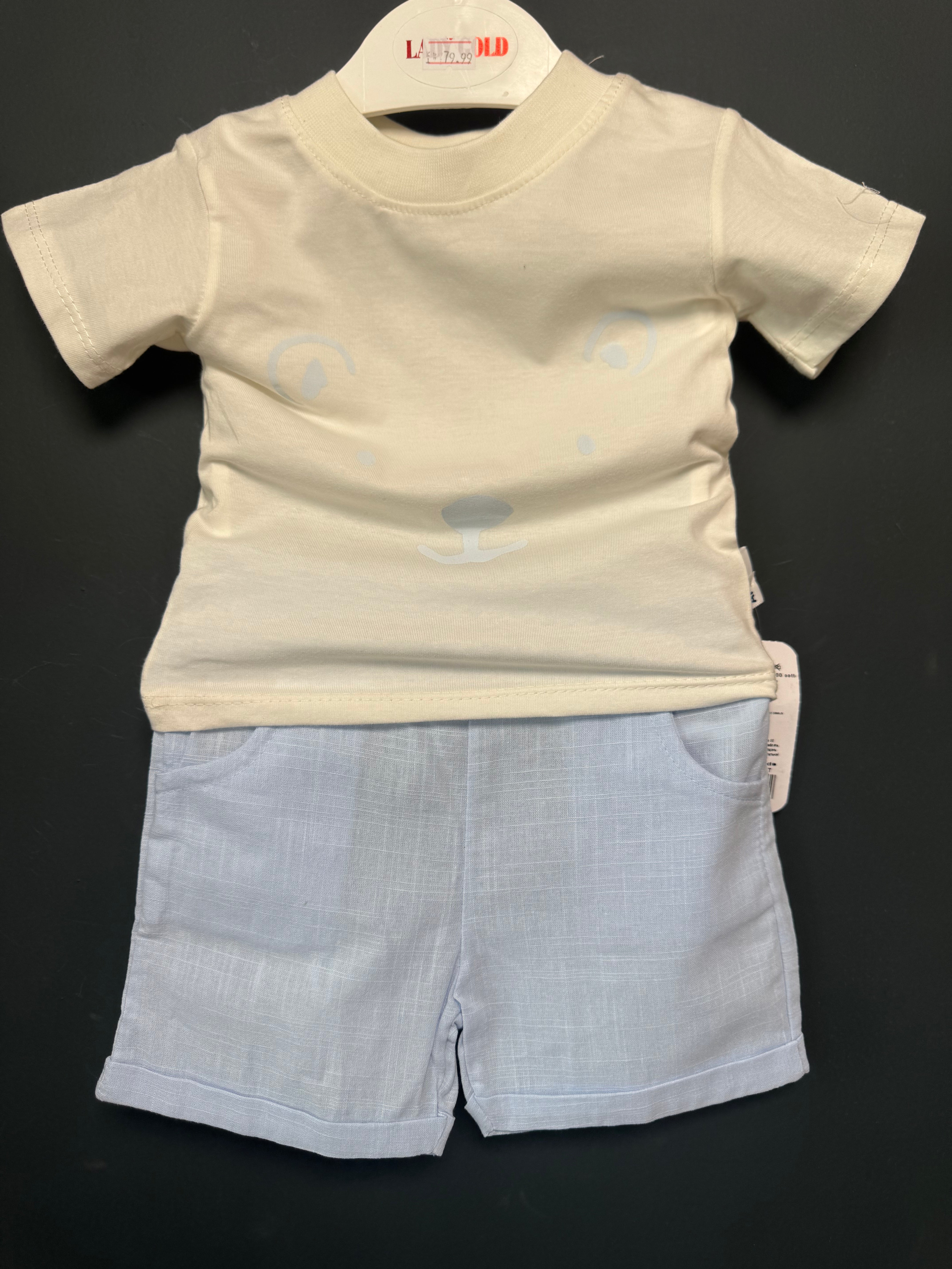 Set tricou și pantaloni scurți in băieți cu cactuși - Bleu [ps:51613809-e2db-4e5f-9850-83eb83a43bb8]
