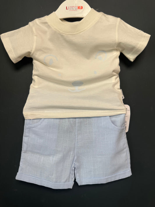 Set tricou și pantaloni scurți in băieți cu cactuși - Bleu [ps:51613809-e2db-4e5f-9850-83eb83a43bb8]