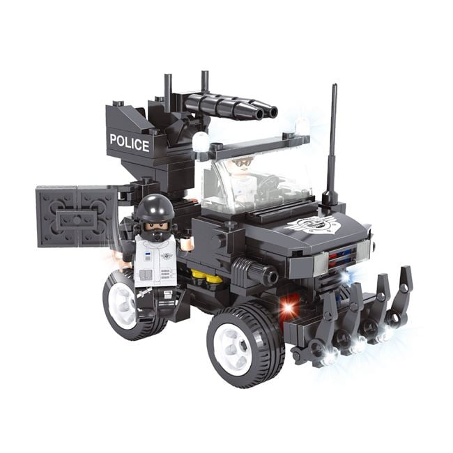 Cuburi de Construcție Vehicul Poliție Jumbo - 229 Piese - Default Title [ps:a1e06e68-2ef1-4a14-bb59-478a4f546f79]