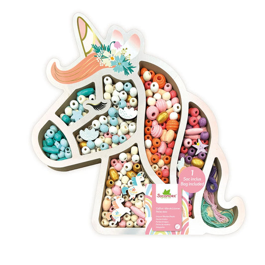 Mărgele Lemn Unicorn Pastelate Sycomore - Jucărie Creativă - Default Title [ps:eace369d-5742-4d4e-8916-52c933657954]