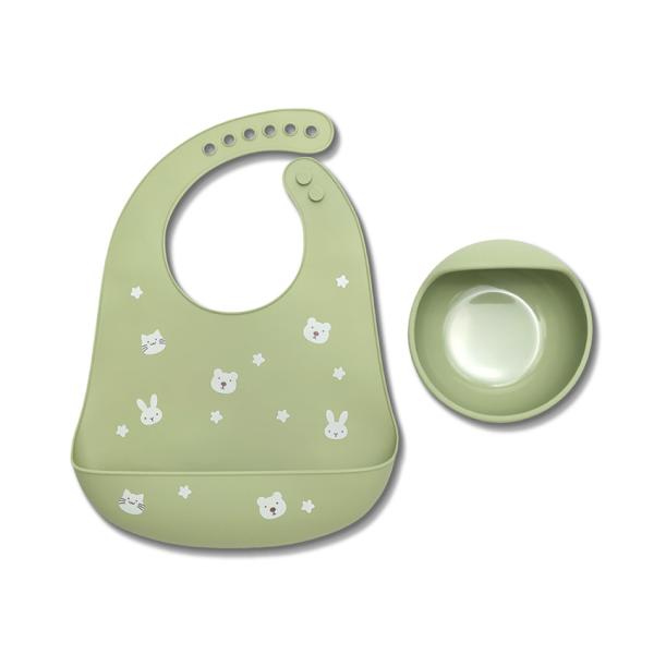 Set Hranire Silicon Lorelli, Bol Vacuum și Bavetă, Fresh - Fresh Green [ps:f1ab798d-e7d0-477b-8195-d90f8fed9da7]