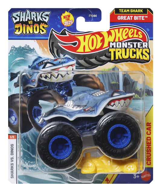 Hot Wheels Monster Truck Great Bite Sharks vs Dinos - Mattel - Default Title [ps:37089e89-985f-45b3-8906-ee1f6ec2e99b]