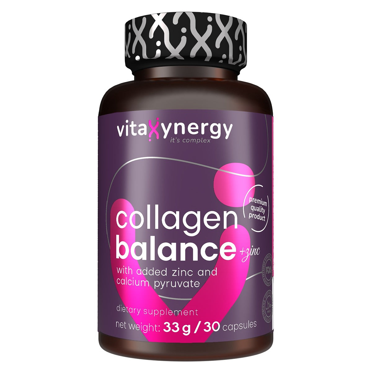 VITAXYNERGY Collagen balance si zinc, supliment alimentar, 30 capsule, 1 buc [ps:23676b6c-c3ed-4326-80c6-22e570b46a98]