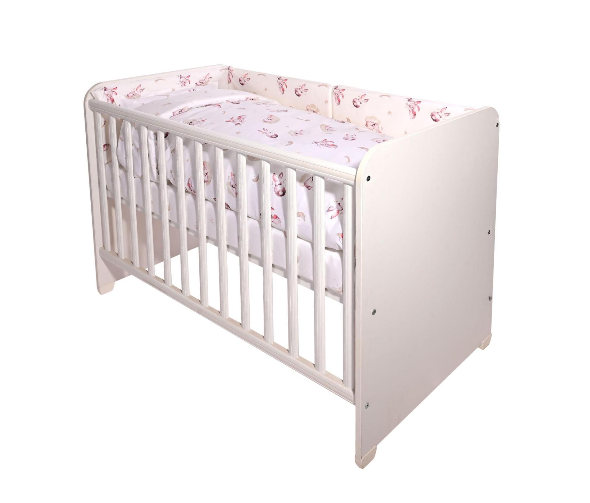Set Lenjerie Pătuț 60x120 Lorelli Smile Pink Moons & Stars - bej iepuras [ps:532d1db1-7a8e-45ec-978b-f440d02527c9]