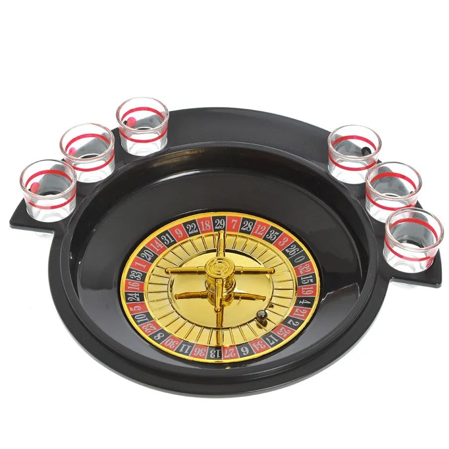 Joc de Băut Ruletă Flippy cu 6 Pahare de Shot | Roșu/Negru - Rosu/Negru [ps:f9692283-a7cb-4fd7-aecf-091ce850459d]