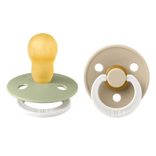 Set 2 Suzete BIBS Colour Glow Latex, Rotunde, 18 luni - Sage [ps:0b1fdfe3-0a27-4e93-b5bb-dd385e7fea47]
