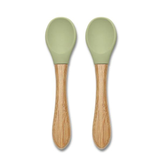 Set 2 Lingurițe Silicon și Bambus Lorelli, 6 luni+, Fresh - Fresh Green [ps:41dd568f-e7d4-489f-b800-8773a9165e1d]