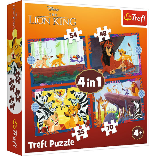 PUZZLE TREFL 4IN1 DISNEY REGELE LEU - Simba [ps:ae413b30-24f8-468e-bd26-c2da4ec17d98]