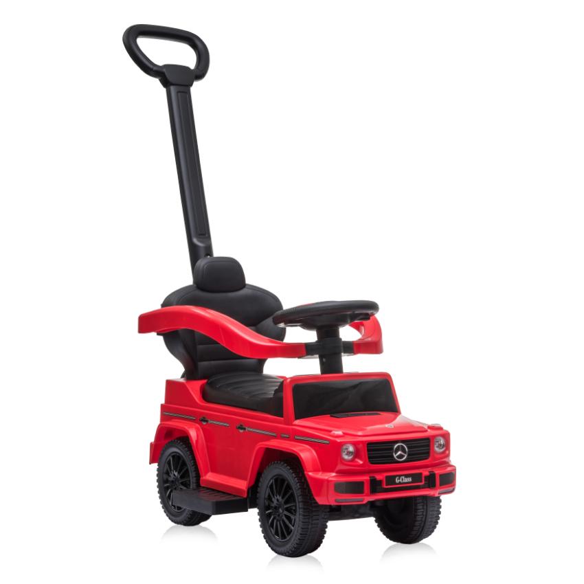 Mașinuță Mercedes-Benz G350D Lorelli cu Mâner Parental, Albă - Rosu [ps:161da224-627e-465b-af13-bfca6e11f2f9]