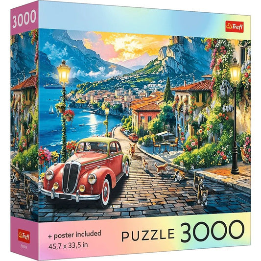 Puzzle Trefl 3000 piese - Oraș Italian pe Lac cu Poster - Default Title [ps:9b9d7b14-8e34-4a69-86b1-de42bd3afd47]