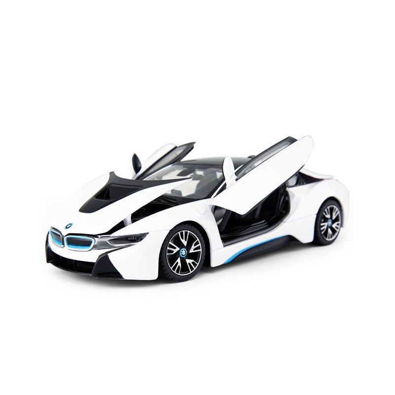 MASINUTA METALICA BMW I8 NEGRU SCARA 1 LA 24 Rastar - Alb [ps:c6187cad-c9d4-4557-af6e-7121dd1e6aee]