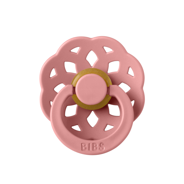 Suzeță BIBS Boheme Latex, Tetină Rotundă, 0 luni, White - Dusty Pink [ps:9c460bdc-81bd-41aa-890b-6e067e331396]