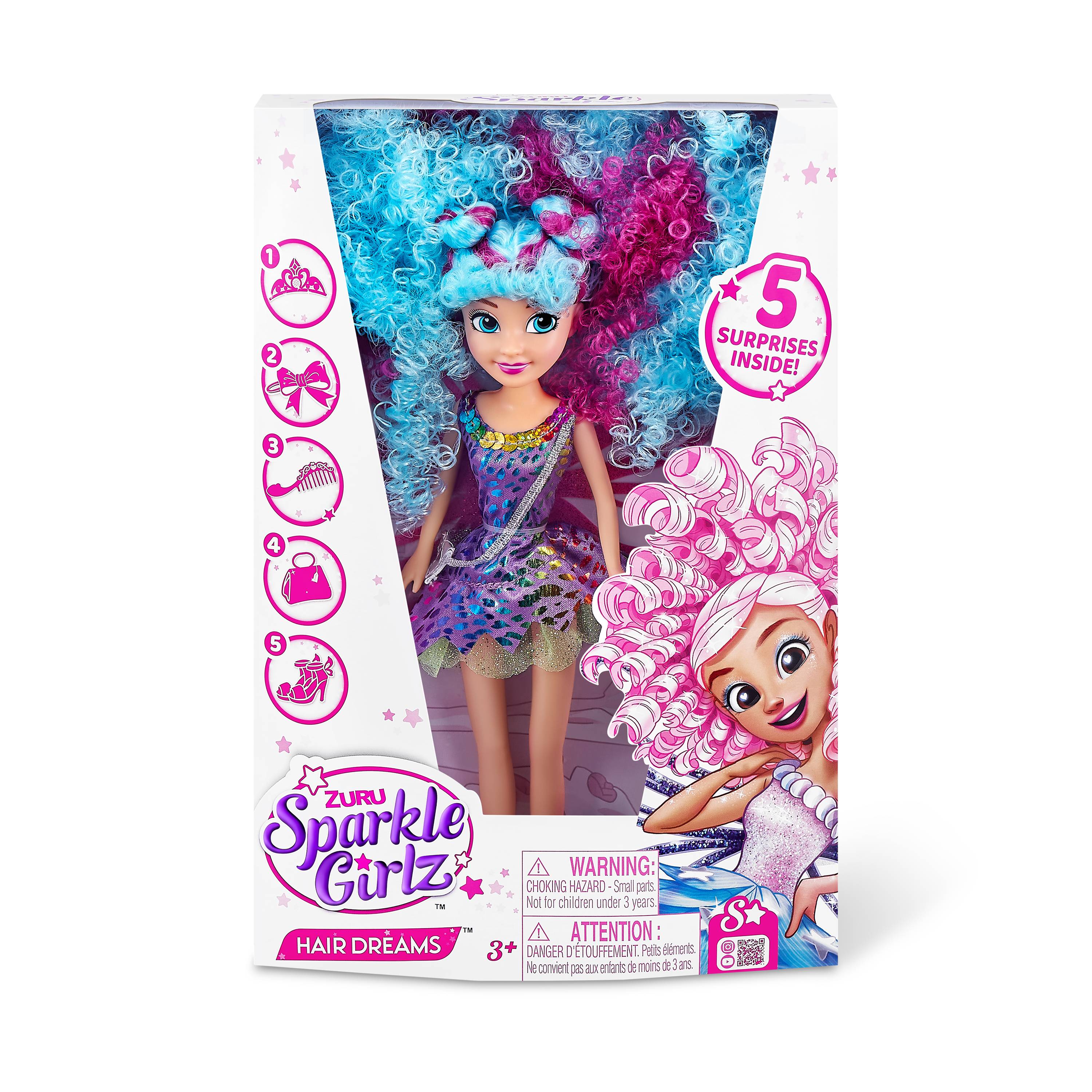 Papusa SPARKLE GIRLZ Hair Dreams Curcubeu | Infant - Default Title [ps:10e92e55-50c0-498a-a8e6-41bf1578f199]