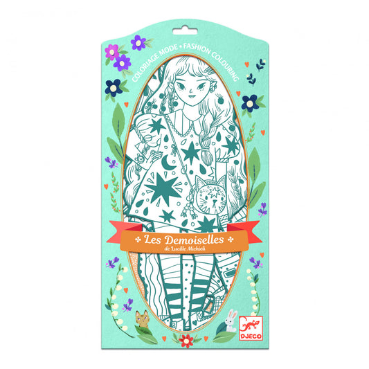 Parada modei de colorat, Angel si prietenele, Djeco [ps:f9b198c8-2745-4a67-8c3d-127c514560c7]