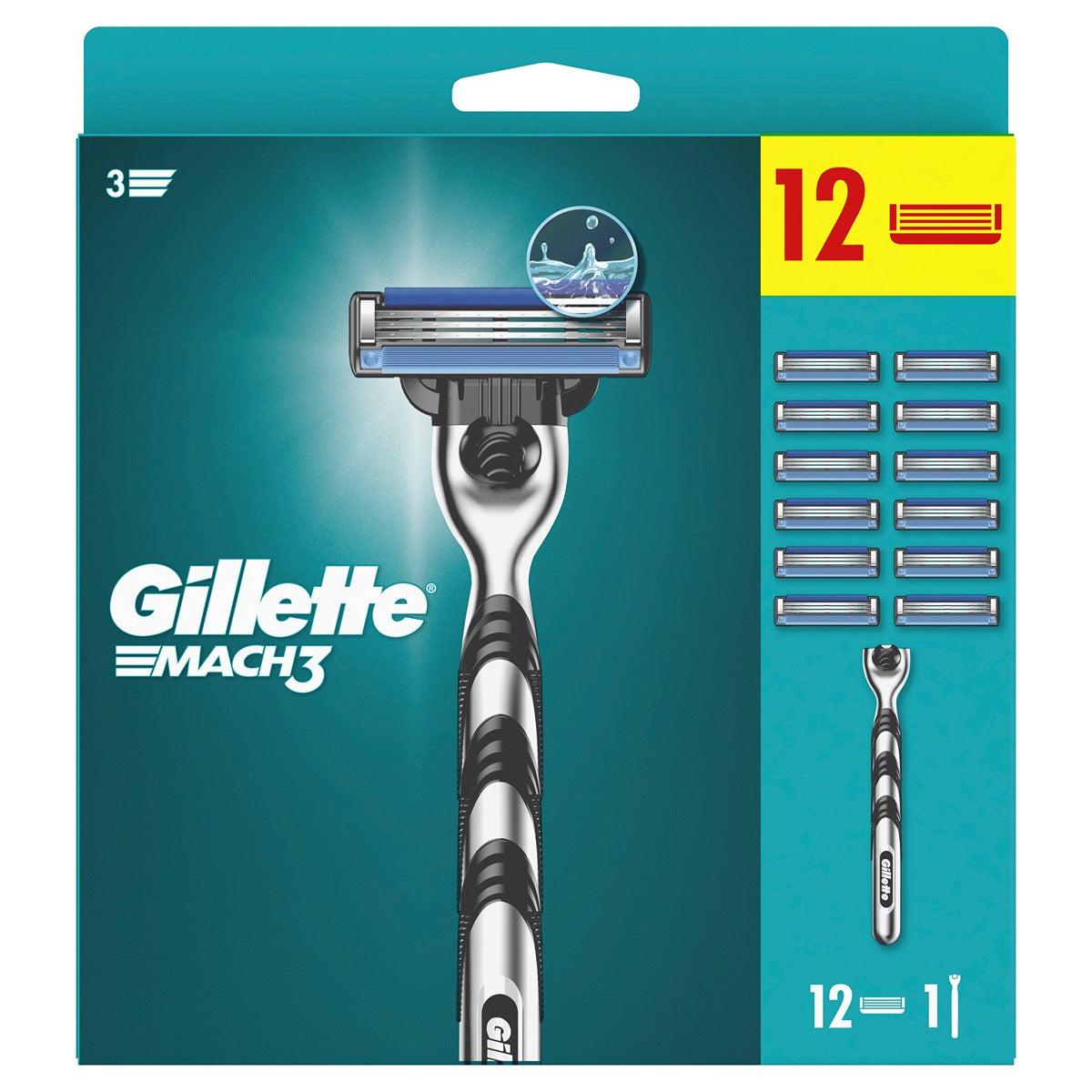 GILLETTE Mach3, aparat de ras, + 12 rezerve [ps:6aed5068-6421-488b-89c8-9c3d984ee4fa]