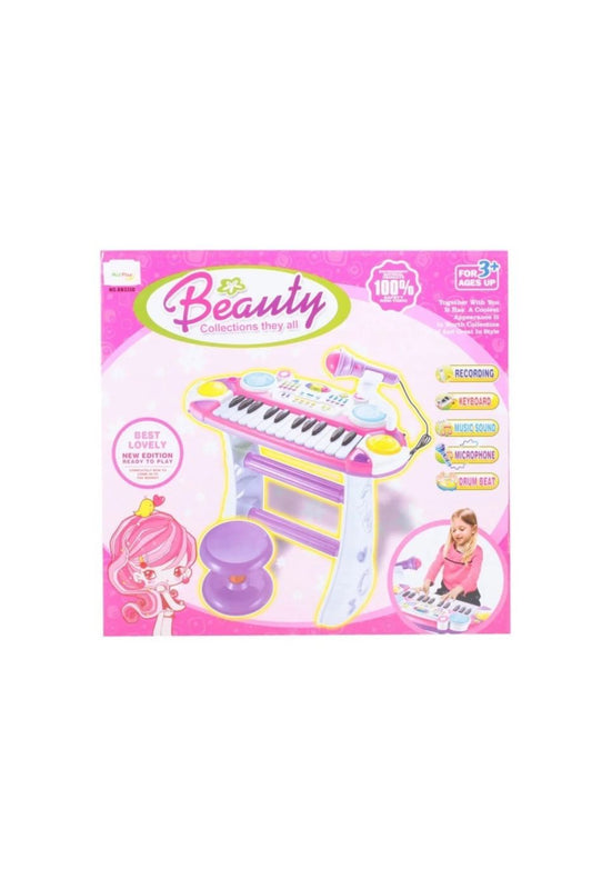 INSTRUMENT MUZICAL PIANINA ELECTRONICA MALPLAY CU SCAUN - Roz [ps:9cfd31fa-16f4-49b5-b184-7bd11f61e1fb]