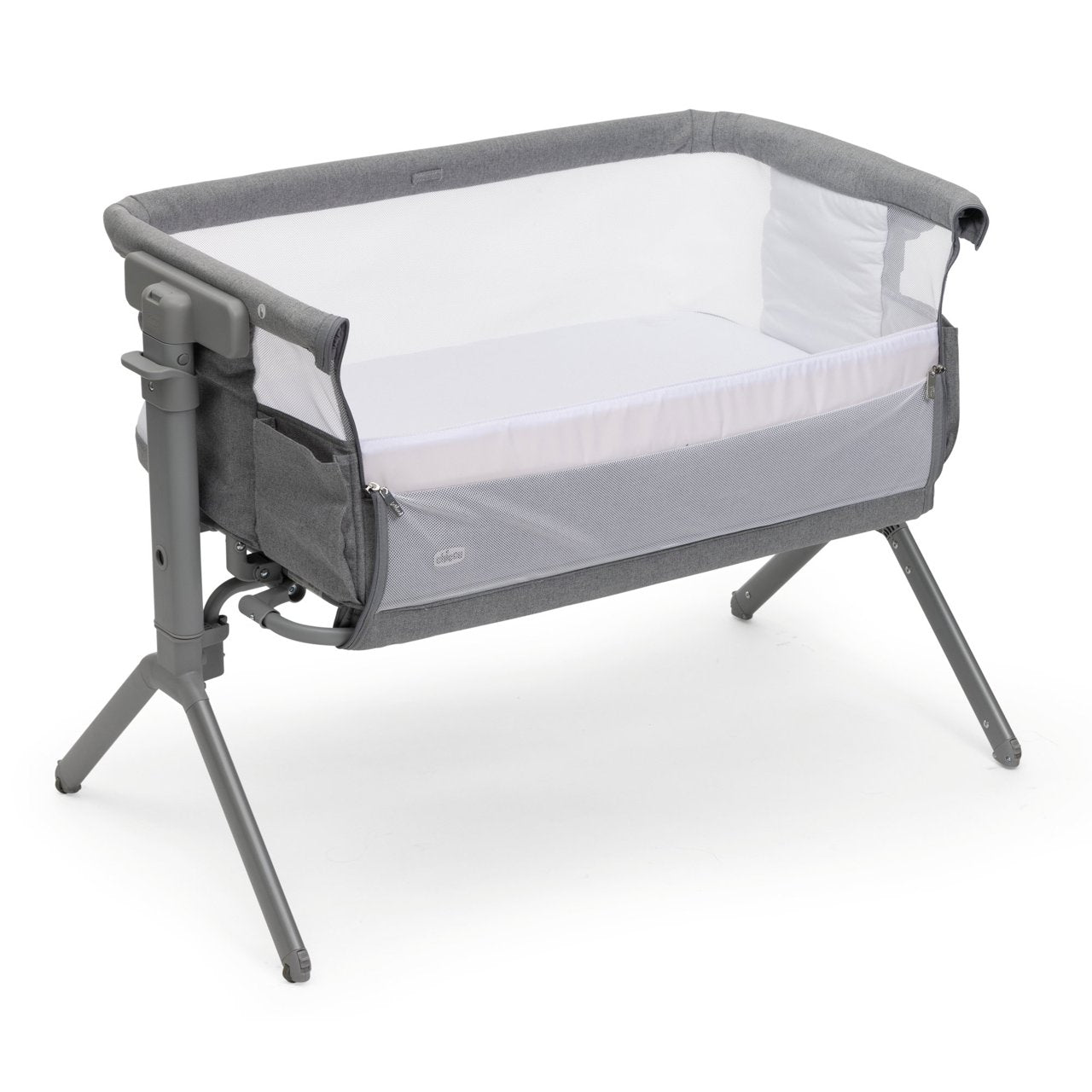 Patut pentru copii co-sleeping Chicco Next2Me Armonia, - Steel (Gri deschis) [ps:4650f6f3-f9a9-4850-842f-9acd8b228848]