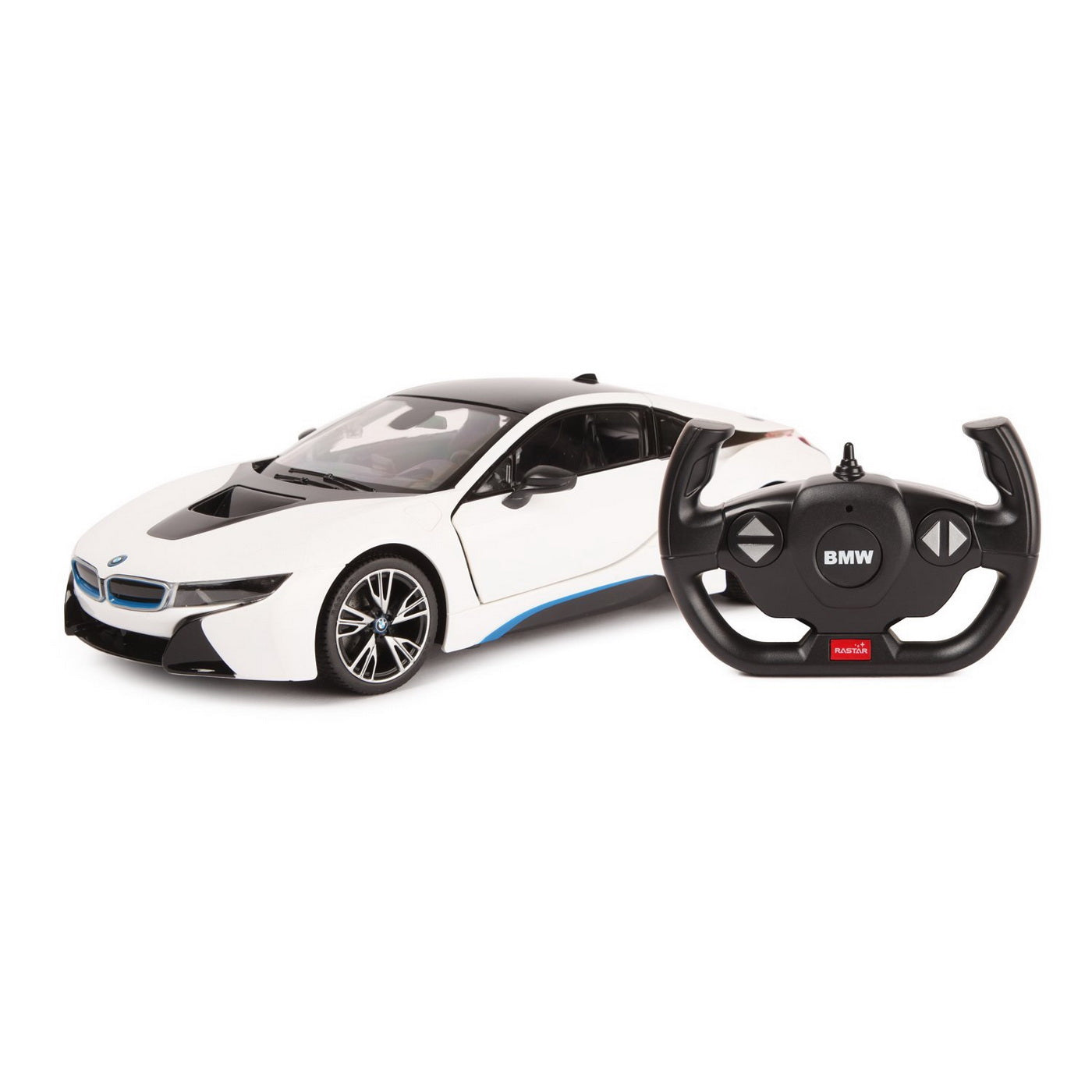 MASINA CU TELECOMANDA BMW i8 NEGRU CU SCARA 1 LA 18 Rastar - Alb [ps:45f5296c-c83d-4769-b8ed-d875515bf19e]