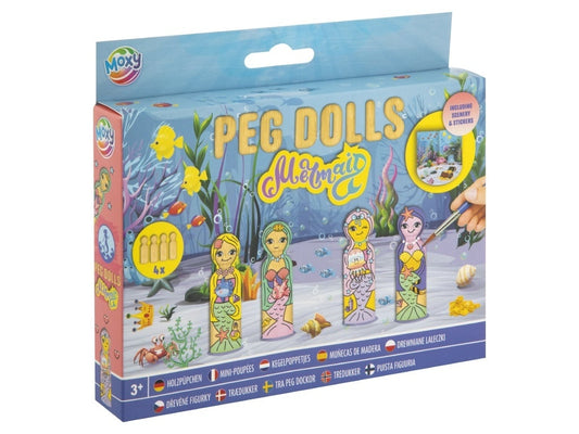 Set Creativ DIY Figurine Lemn Sirene Moxy - Peg Dolls - Default Title [ps:966f7af5-e426-49b7-a386-02cb76c91bc6]