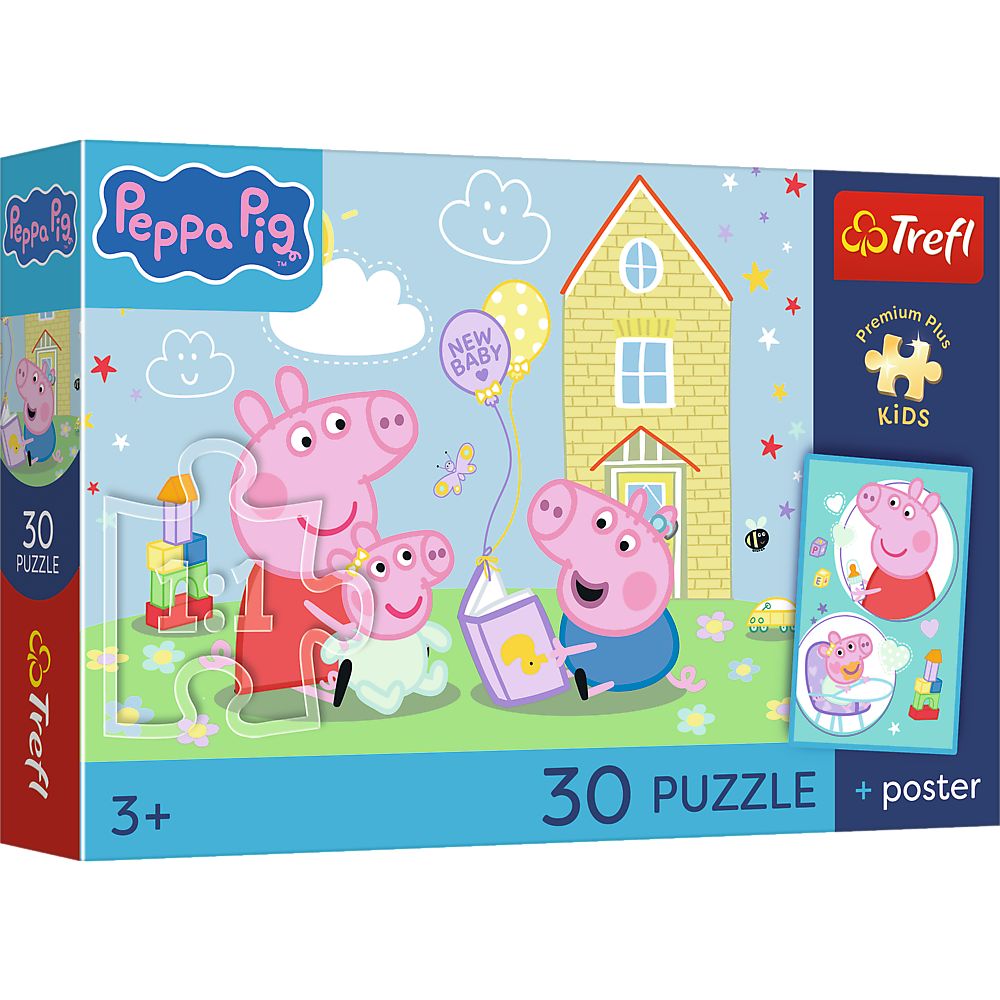 Puzzle Trefl Peppa Pig 30 Piese Premium Plus cu Poster - Default Title [ps:1284fd67-39ee-407d-b8dc-3b3430e5e7f4]