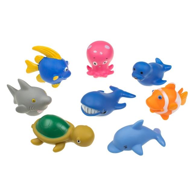 Jucării Baie Animale Marine Jumbo, 8 buc в Plasă - 9cm - Diferite Culori [ps:9f6176ea-cb3d-449d-a130-9738f530d9c1]