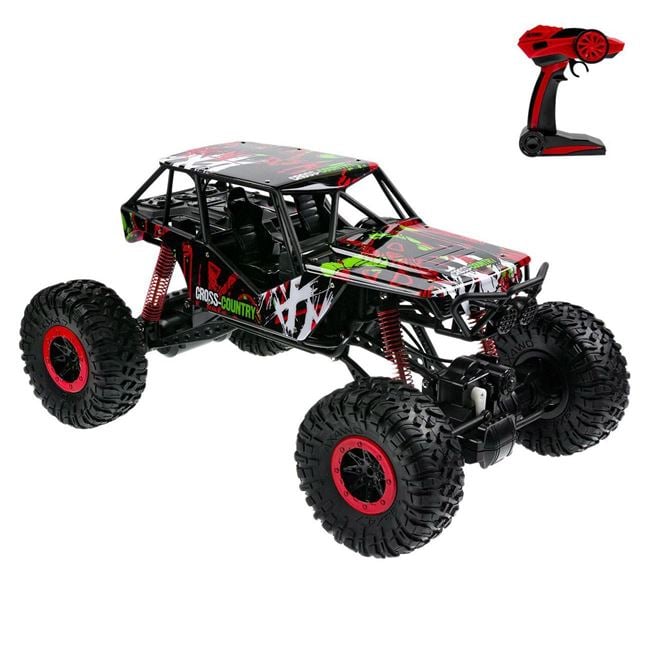 Mașină Telecomandată Rock Crawler Jumbo 1:10, Negru-Roșu - Masina cu Telecomanda Rock Crawler Neagra Rosie 1:10/2.4GHz [ps:ce06c396-d830-42d3-a4a6-6d2a7488eefc]