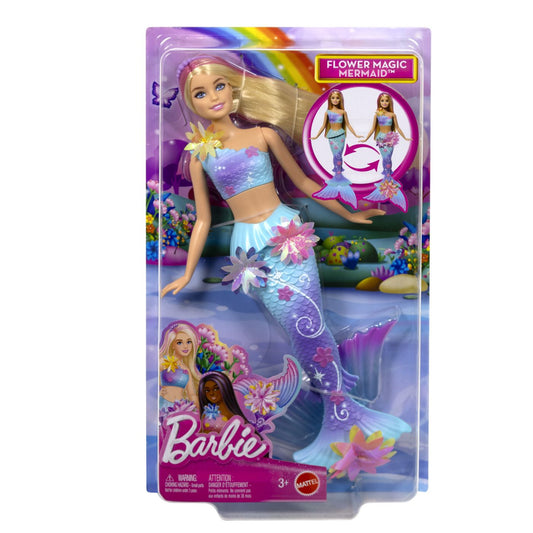 BARBIE PAPUSA SIRENA FLOARE MAGICA CU PAR BLOND SI COADA ALBASTRA [ps:0a37ac6d-85e1-4db9-9b58-db52c0b68e34]