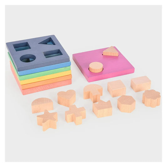 Shape Stacker Tickit - Placi Lemn Forme pentru Sortat - Default Title [ps:ede83e8f-d813-4068-98fa-5215d6277dae]