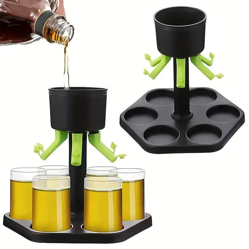 Dozator Shoturi Hexagonal Flippy, Set 6 Pahare, Negru - Default Title [ps:624431e1-0afe-4f63-9695-a1b58857f3f3]