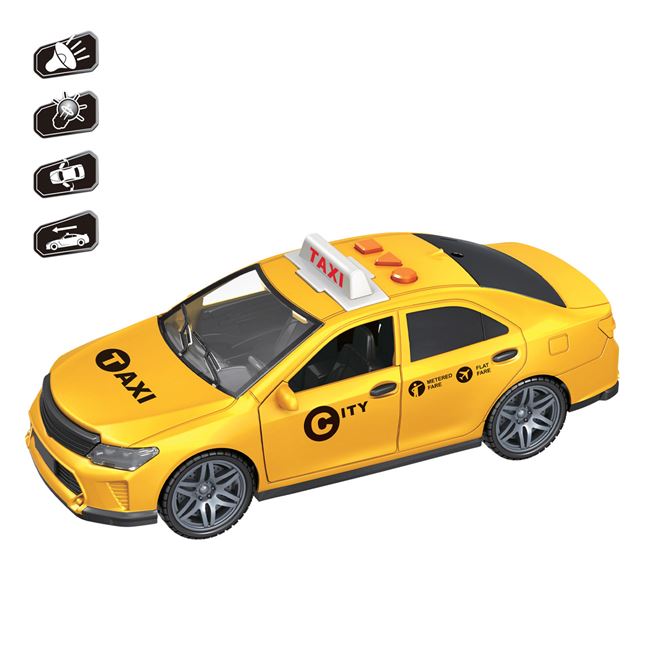Mașină Taxi Galbenă cu Lumină și Sunet Jumbo - Galben [ps:7342e036-f9c3-4e5c-942e-664b0156ab9f]