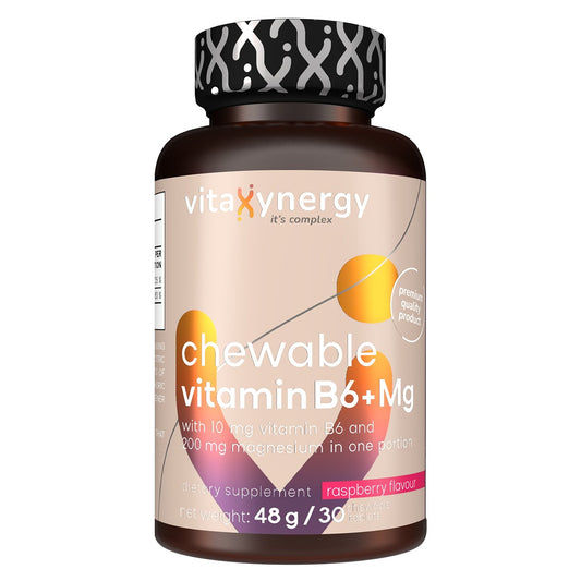 VITAXYNERGY B6 + MG, masaticabil, supliment alimentar, 30 tablete, 1 buc [ps:2effb4f0-038b-4ebd-aa3e-4f7d64fc7b63]