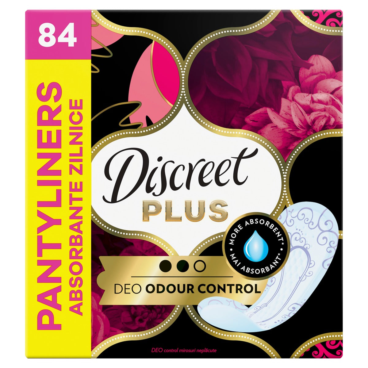 DISCREET Plus, absorbante zilnice, Deo Odour Control, 84 buc [ps:629ddc26-8542-4923-b7d6-938a872bd7c9]