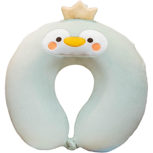 Perna de Calatorie Flippy U, Spuma Memorie, Model Pinguin - Verde [ps:9c30ae22-8425-4e1b-a192-18eef3e512da]