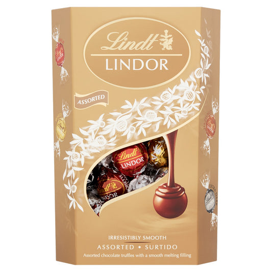LINDT Lindor, bomboane de ciocolata, asortate, cu umplutura cremoasa, 337 g [ps:0f327412-6510-4b77-a493-ca58e62bfab6]