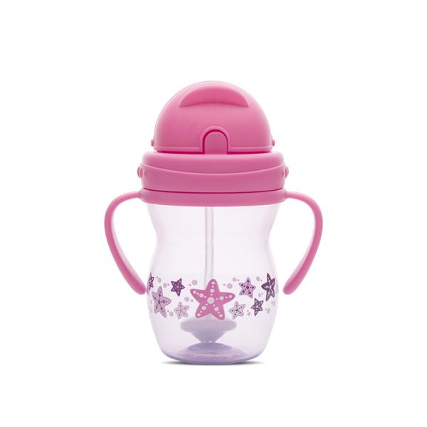 Cană cu pai anti-vărsare Lorelli, 275ml, Grey Yellow - Pink Purple [ps:3d2f63c7-64c7-4230-9855-1c2f64aac6b0]