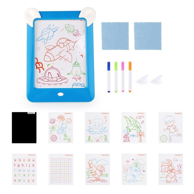 Tableta de Desen cu Lumina Magic Pad Bleu Jumbo - Albastru [ps:b98fc036-fc64-4ed4-b38a-c5e84f554d05]