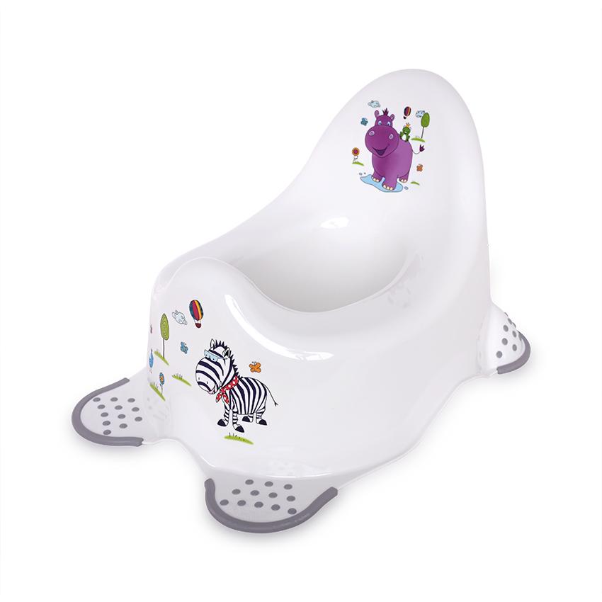 Olită Anatomică Antiderapantă Lorelli, Rainbow White - Hippo White Grey [ps:c0956348-a5d9-4f6a-92b1-725a392ff39b]