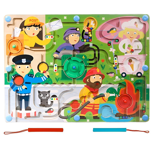 Joc Montessori Sortare Culori Flippy, Labirint Lemn Meserii - Default Title [ps:df27f693-f978-4098-88c3-29f35a23d743]