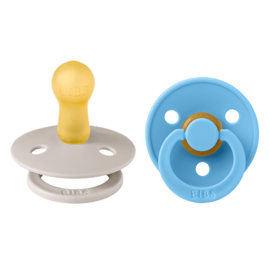 Set 2 Suzete BIBS Colour Latex, Tetină Rotundă, 0 luni - Mushroom/Breeze [ps:21112531-dac6-4ae4-b702-c3bb209fd294]