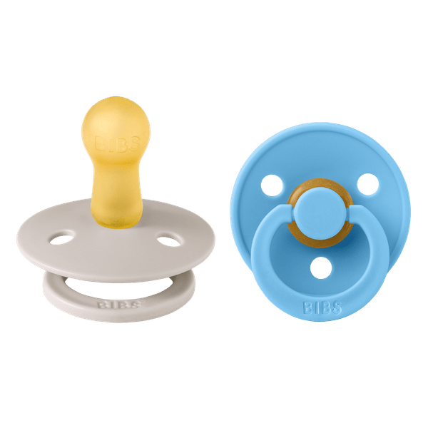 Set 2 Suzete BIBS Colour Latex, Tetină Rotundă, 0 luni - Mushroom/Breeze [ps:21112531-dac6-4ae4-b702-c3bb209fd294]