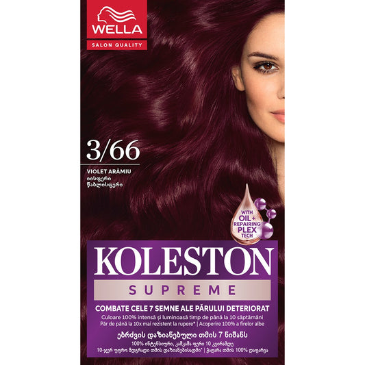 Vopsea de Par Koleston Supreme 1/0 Negru Intens - Permanentă - Violet Aramiu [ps:49f9bfee-f5bb-4e62-ba76-cef56be730a2]