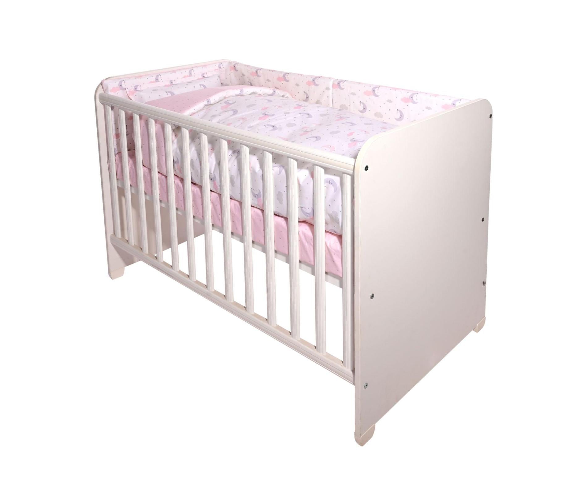 Set Lenjerie Pătuț 60x120 Lorelli Smile Pink Moons & Stars - roz luna si stele [ps:6d377fd0-7423-43d2-b138-c2bbde0a4034]