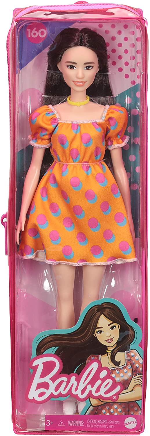 PAPUSA BARBIE FASHIONISTA SATENA CU ROCHITA PORTOCALIE CU BULINE [ps:1f63a08a-8fc0-48a9-8b2d-020fb2d44fc6]