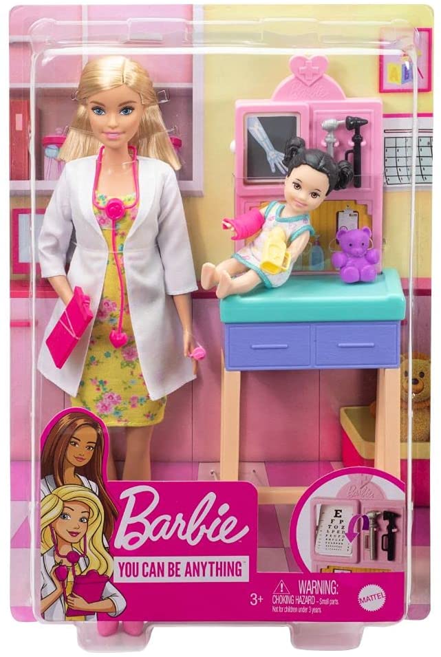 BARBIE CARIERE SET CU PAPUSA DOCTOR PEDIATRU BLONDA [ps:c70cff02-5a5a-4b69-aa17-11c3dc3fe2b3]