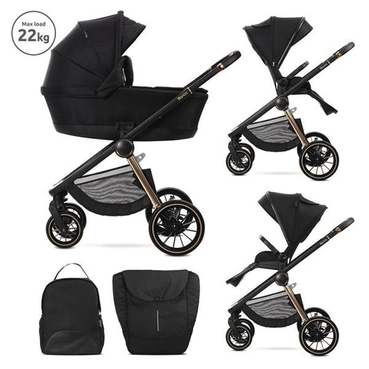 Cărucior Set 2 în 1 Lorelli Bianca, Beige Warm - Black [ps:95126650-c25e-4dda-b888-c7a36bcfcfa1]
