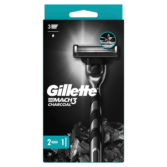 GILLETTE Mach3 Charcoal, aparat de ras, + 1 rezerva [ps:d2a57232-6793-4895-9ca3-6fb02e6f4b2f]