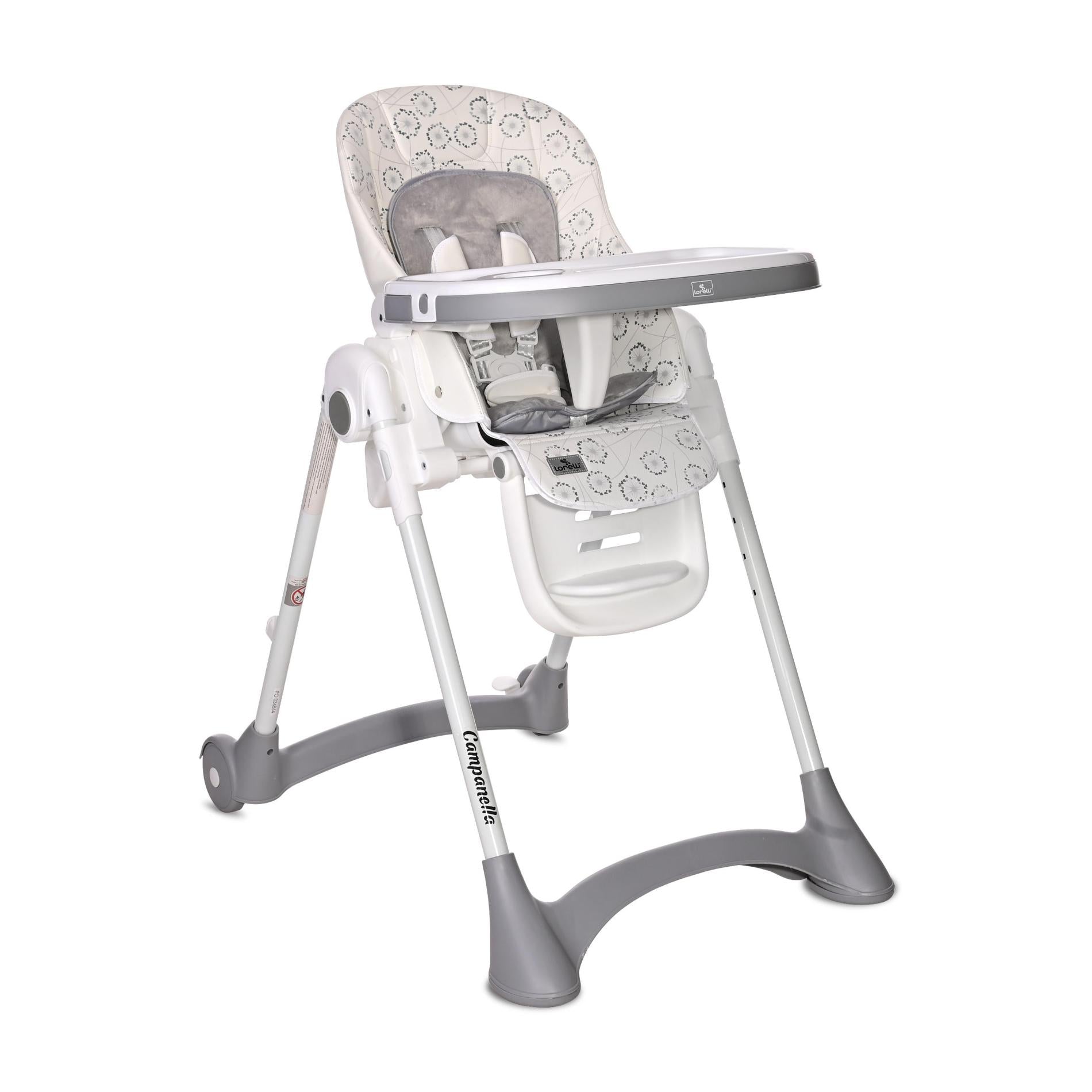 Scaun de Masă Lorelli Campanella, 6-36 luni, Grey Candy - alb pufos [ps:466d735a-f50b-4af4-9a4d-1042535e3417]