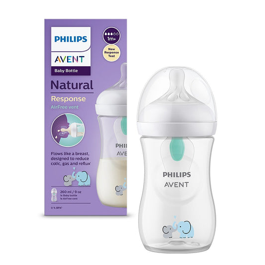 PHILIPS SCY673/81 Avent, biberon, natural response, decor elefant, 1 luna+, 260 ml [ps:bf2d476a-803a-4229-a541-9db9f994e494]